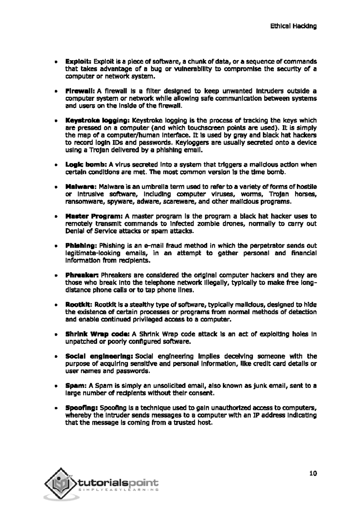 Ethical hacking 2 - Ethical Hacking Exploit: Exploit is a piece of ...