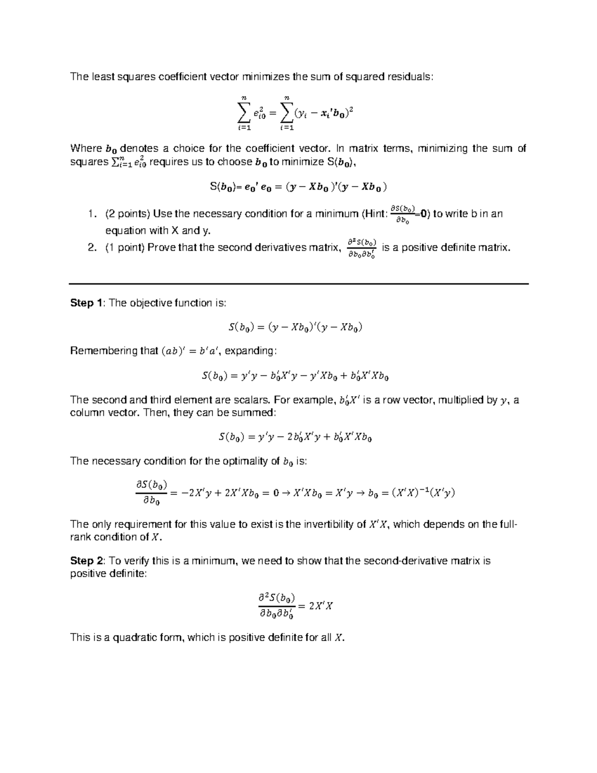 HW Answers (Econometrics) - Least Squares and Variance Analysis - Studocu