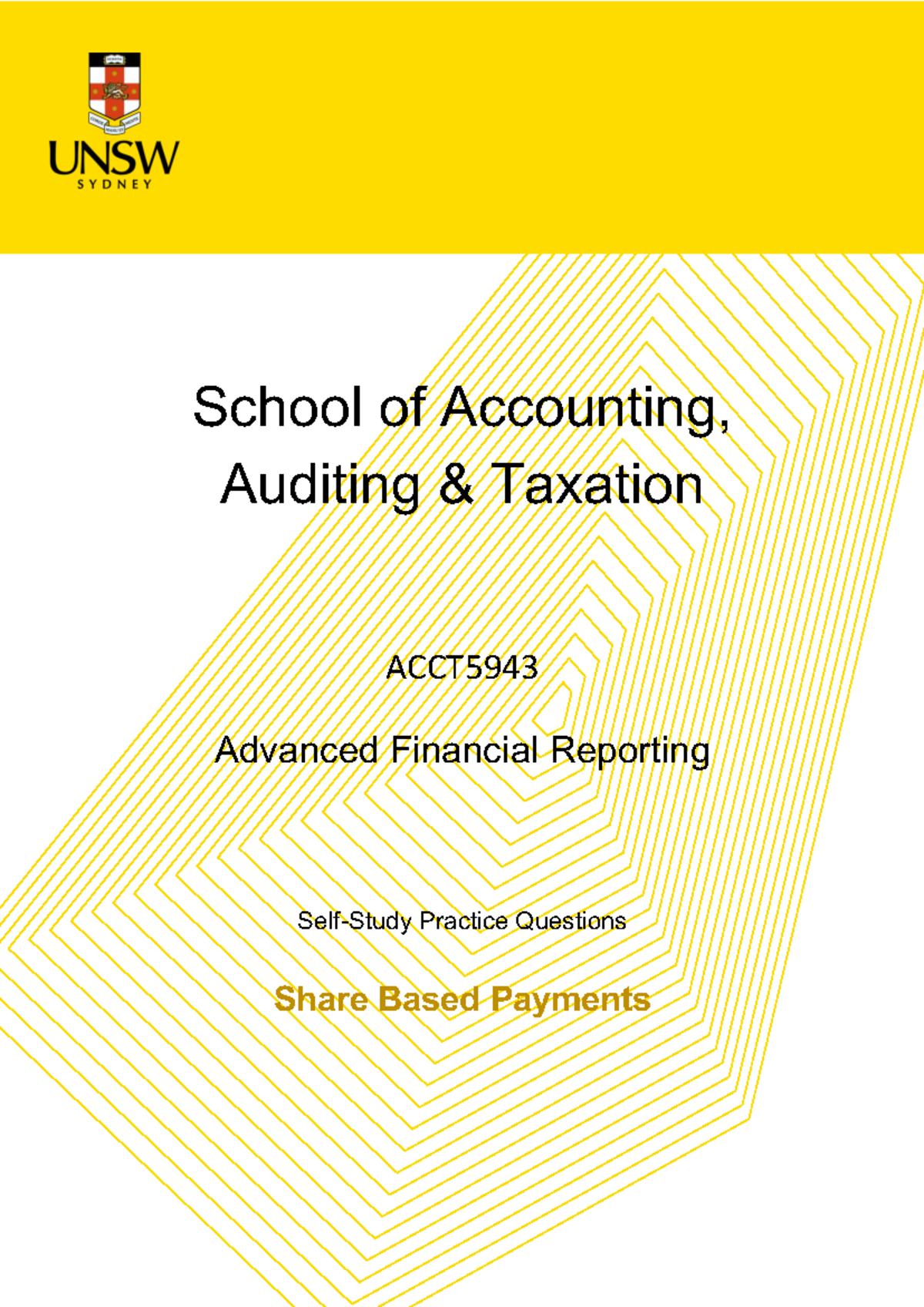 ACCT5943 Advanced Financial Reporting: SBP Practice Questions Review ...