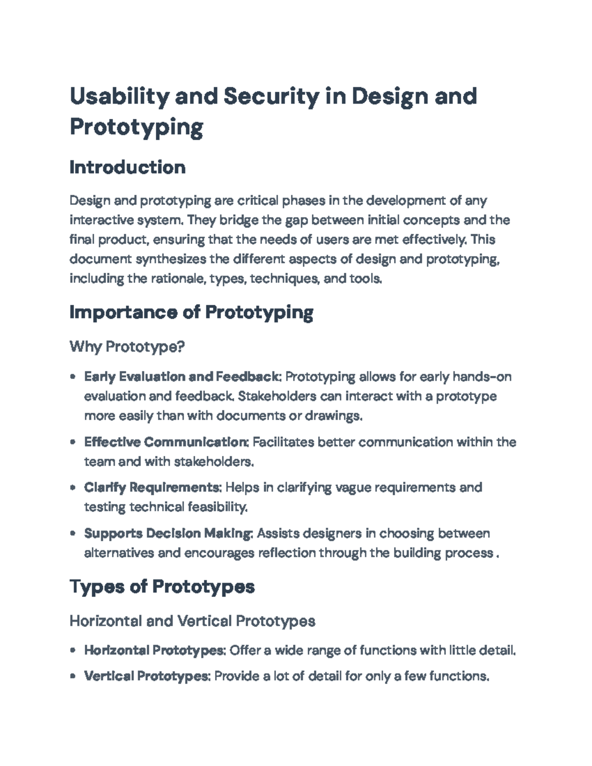 Design and Prototyping: Usability and Security Integration [Course Code ...