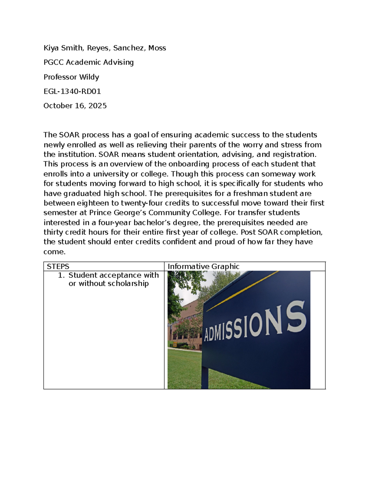 PGCC SOAR Process: Advising Steps for New Students - Studocu