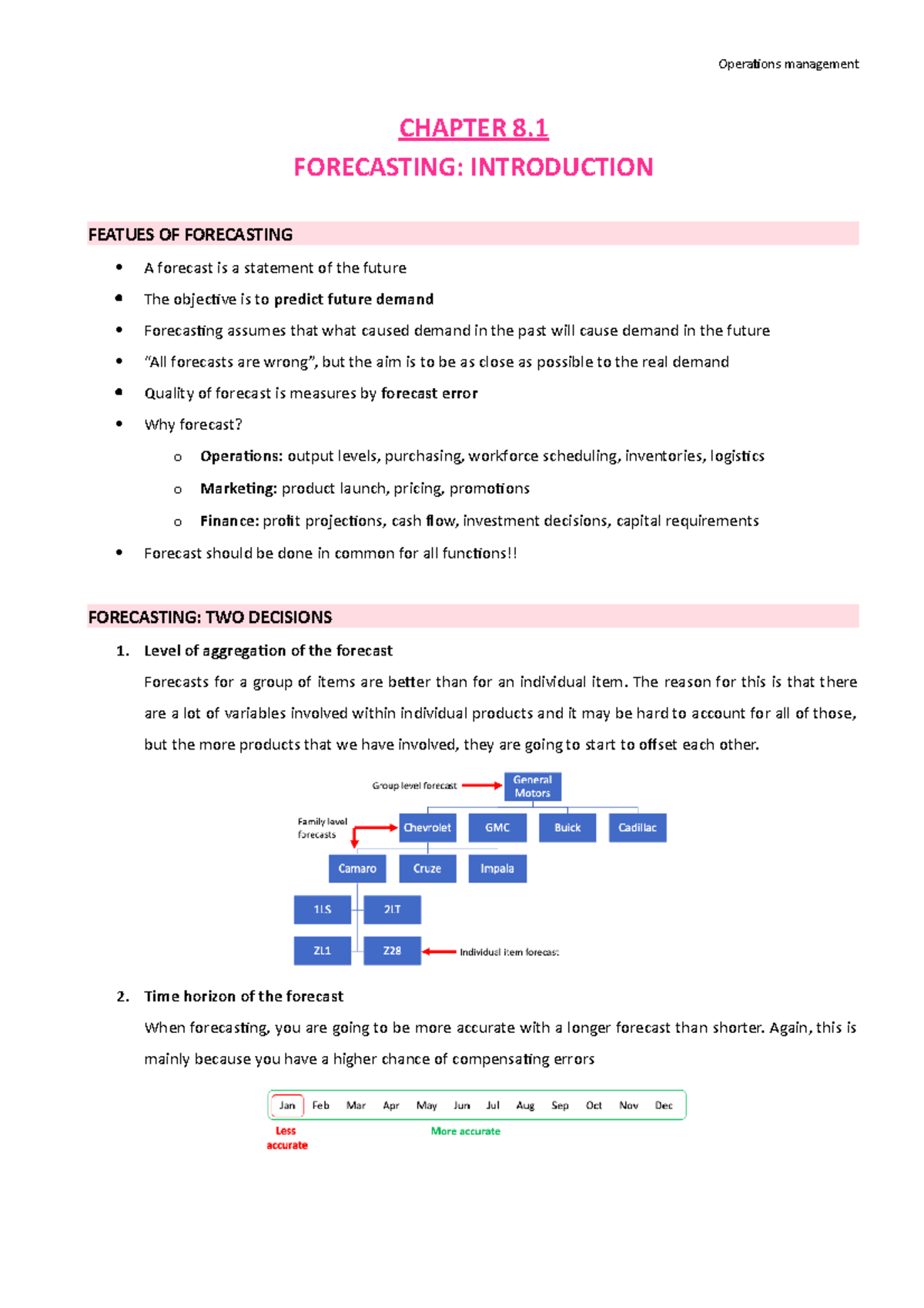 Forecasting Techniques Explained: Chapter 8 Notes (Part 1) - Studocu