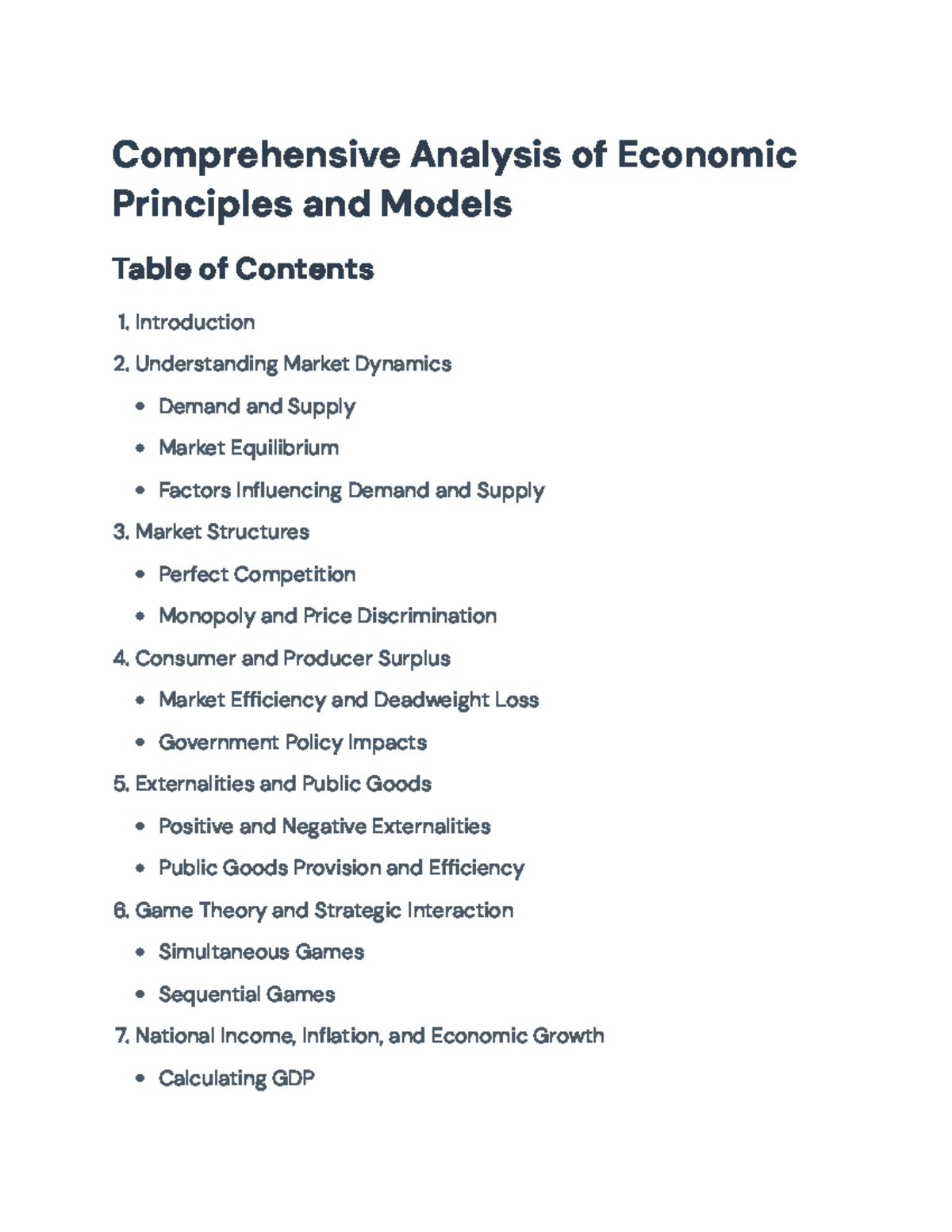Comprehensive Economic Principles & Models Study Guide (ECO-101 ...