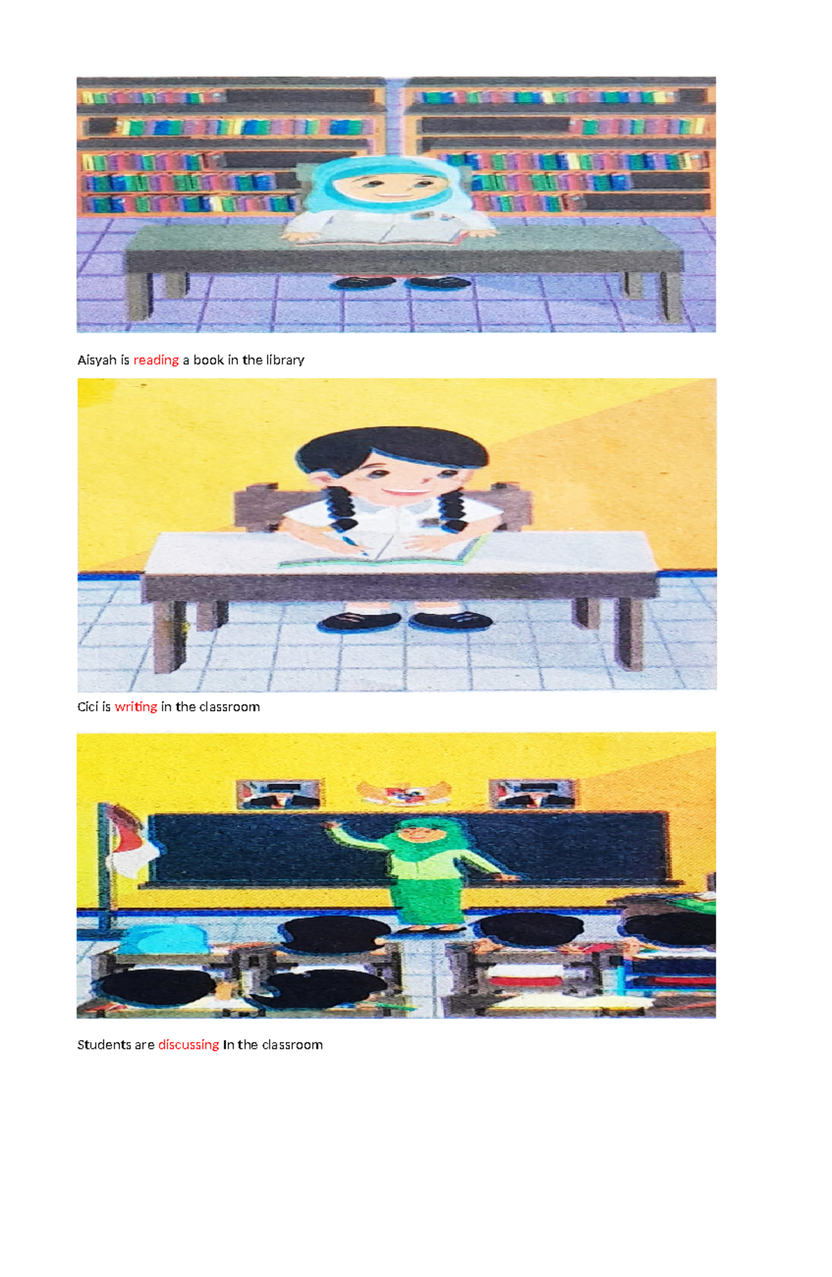Aisyah is reading a book in the library - Matematika ekonomi - Cici is ...