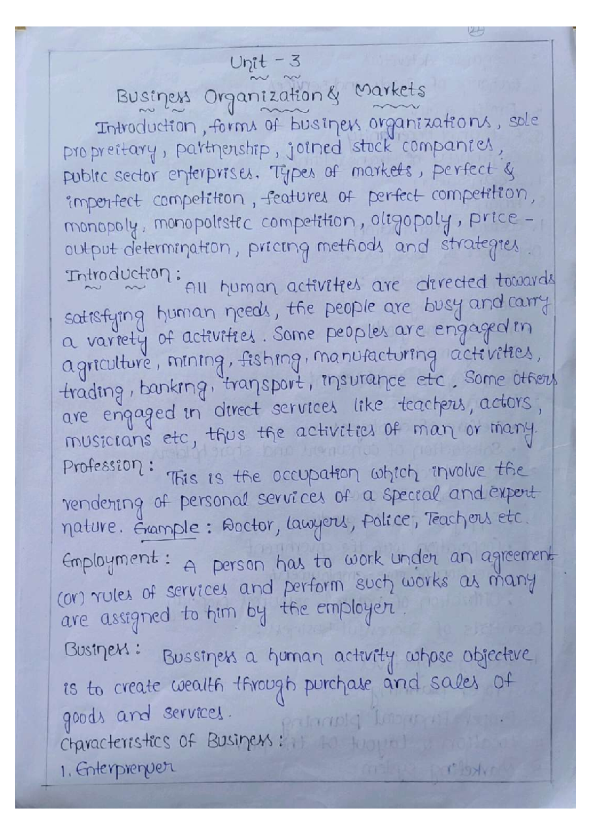 MEFA UNIT-3: Comprehensive Notes on Business Structures and Competition ...
