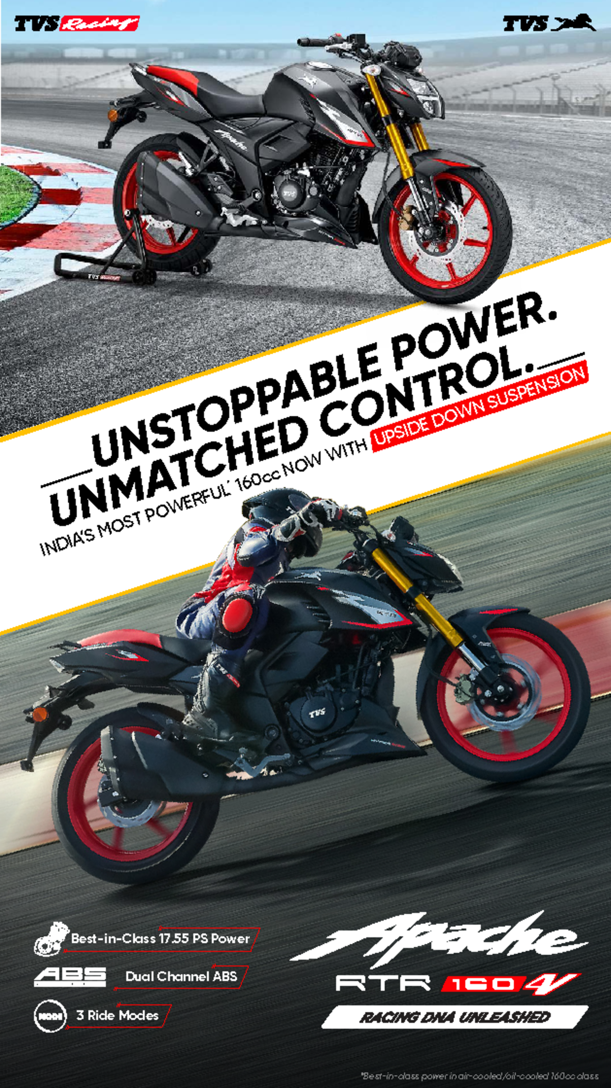 TVS Apache RTR 160 4V Specifications & Features Overview - Studocu