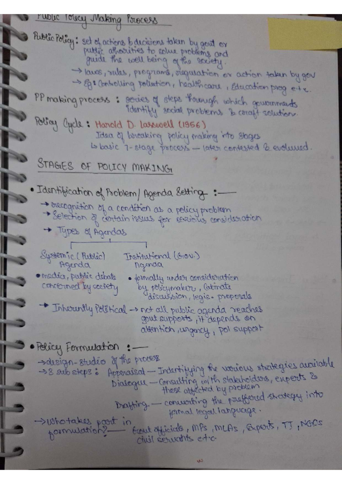 Stages of Policy Making Process: A Comprehensive Overview - Studocu