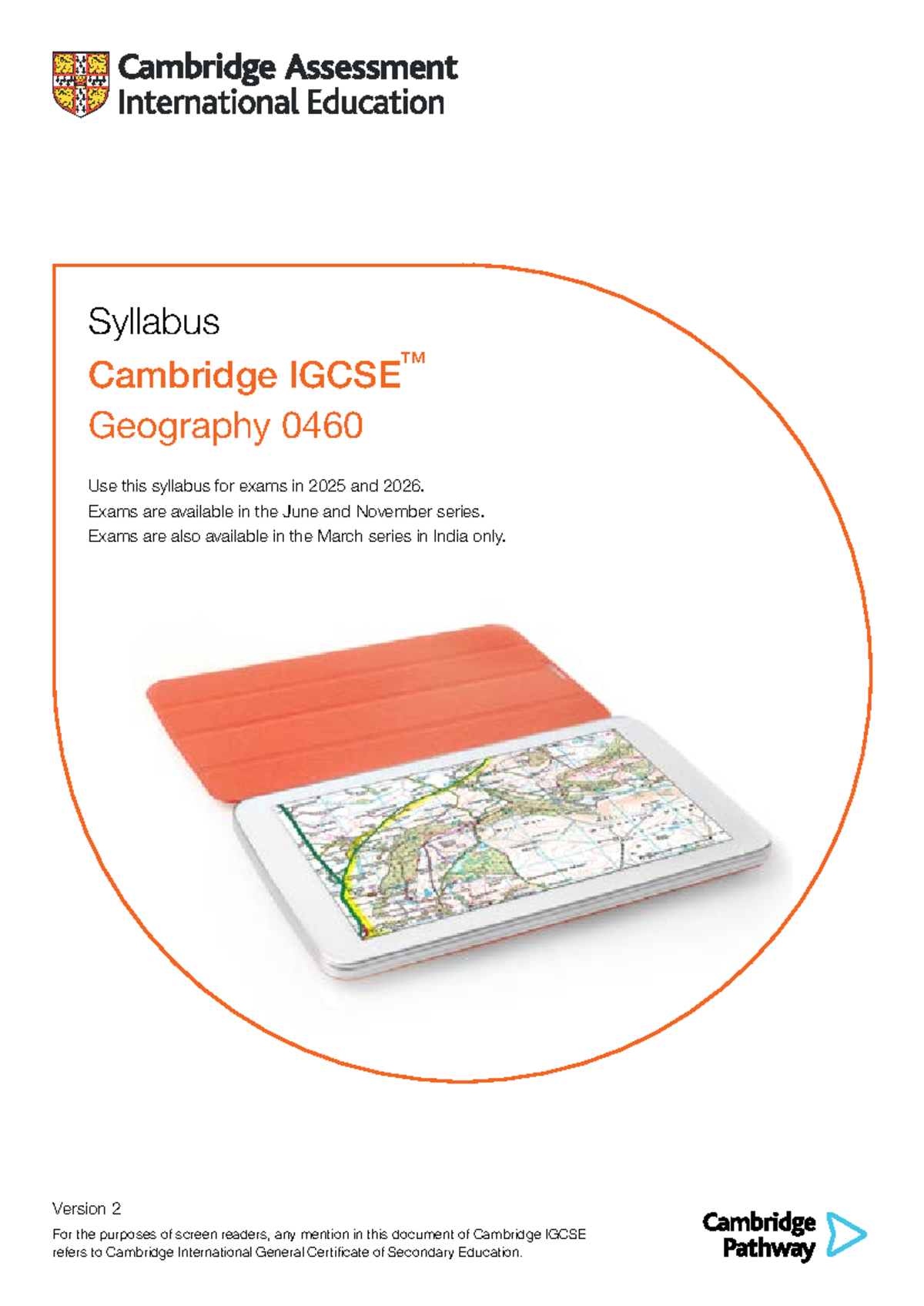 Cambridge IGCSE Geography 0460 Syllabus for 2025-2026: Overview ...
