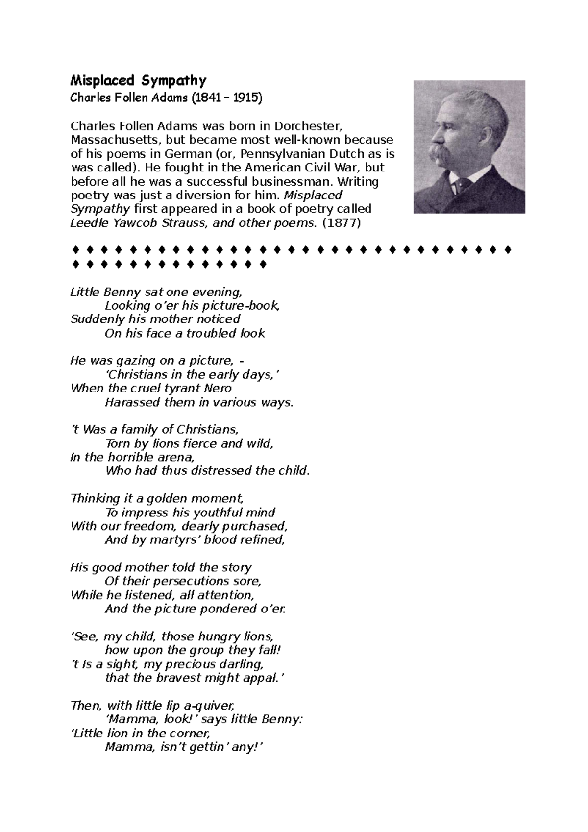 Syllabus - Poetry Analysis and Selected Works - Class 4-1 - Studeersnel