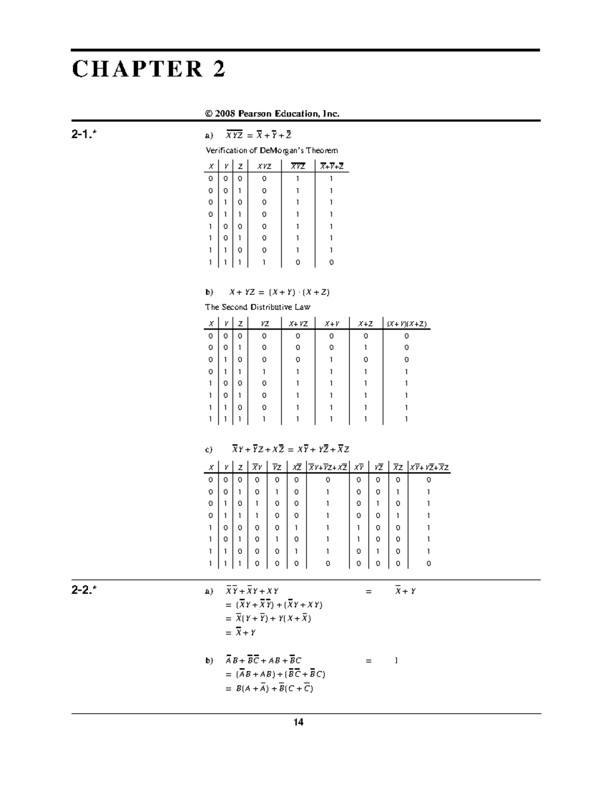 Chapter 02 - CHAPTER 2 © 2008 Pearson Education, Inc. 2-1.* a) b) c) 2 ...