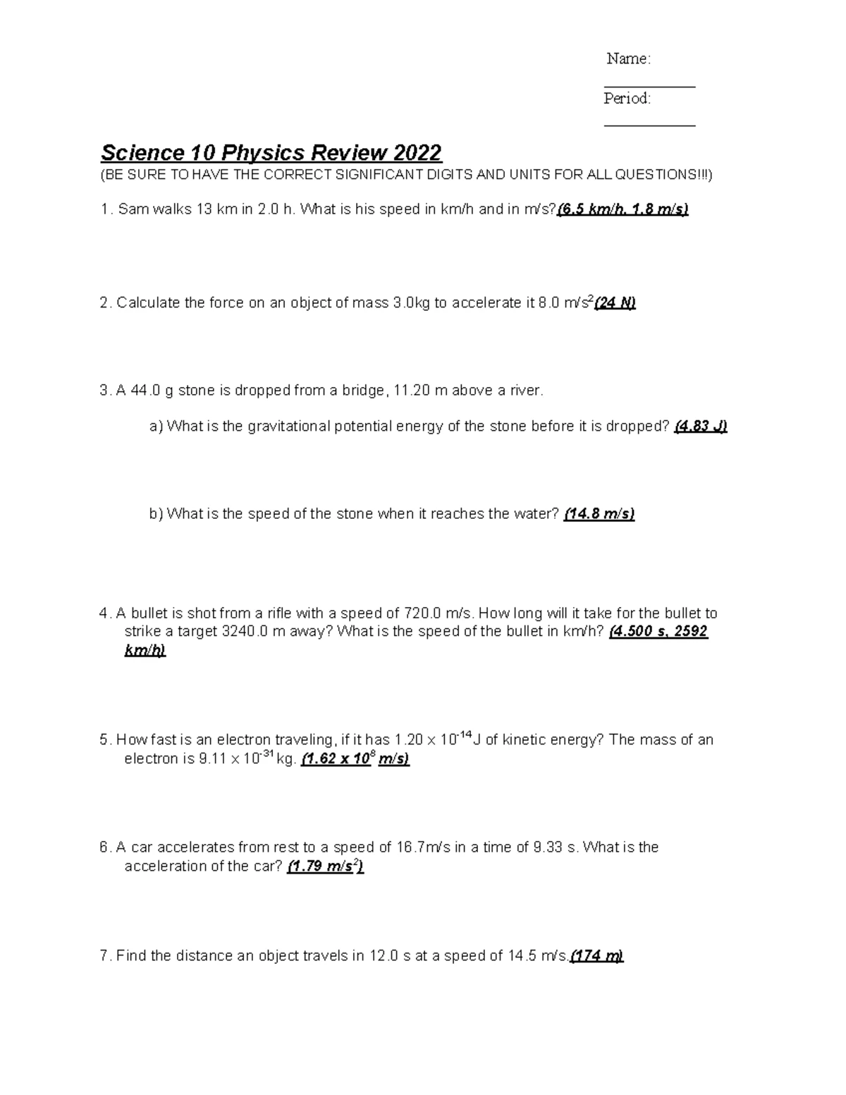 Physics Work Transcript Analysis and Summary - Studocu