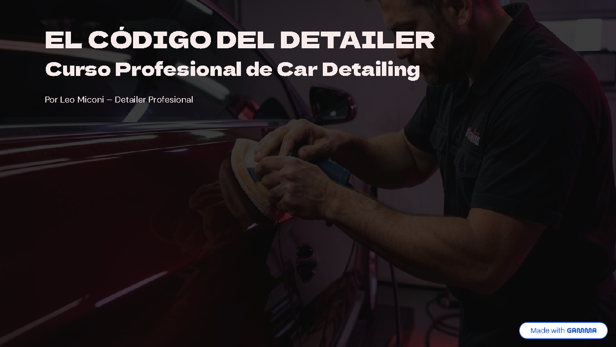 Módulo 1: Introducción al Car Detailing - Curso Profesional 3 - Document Preview