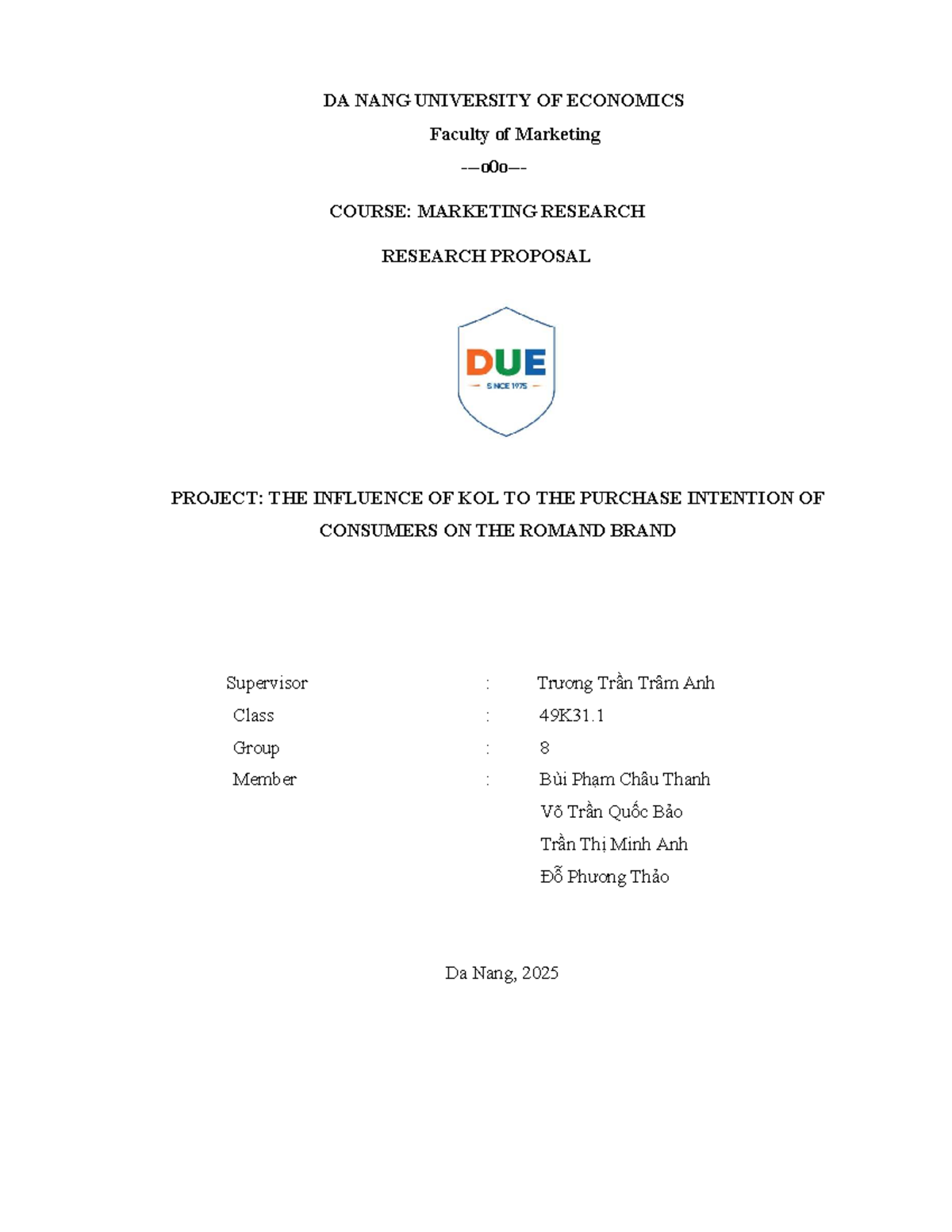 49K31.1 - Group 8 - Marketing Research Proposal on KOL Influence on ...