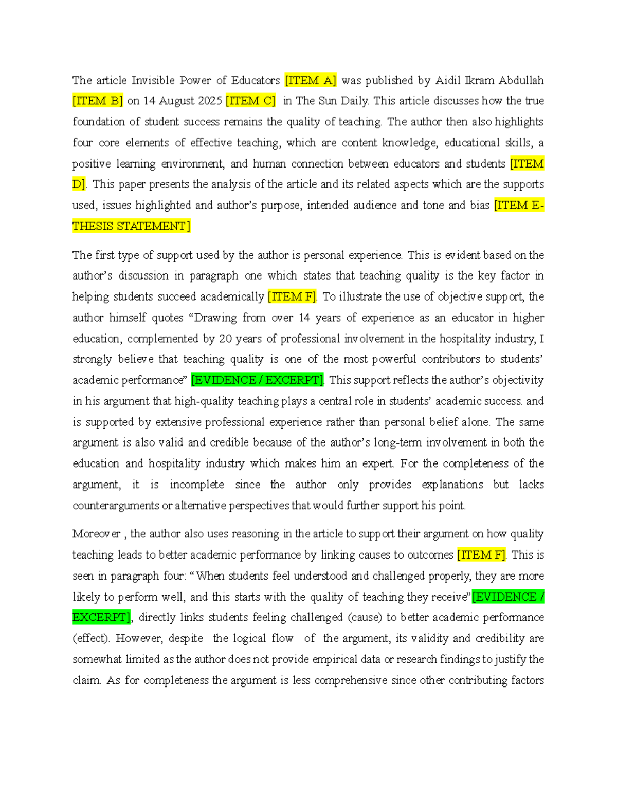 ETHESIS: Analysis of 
