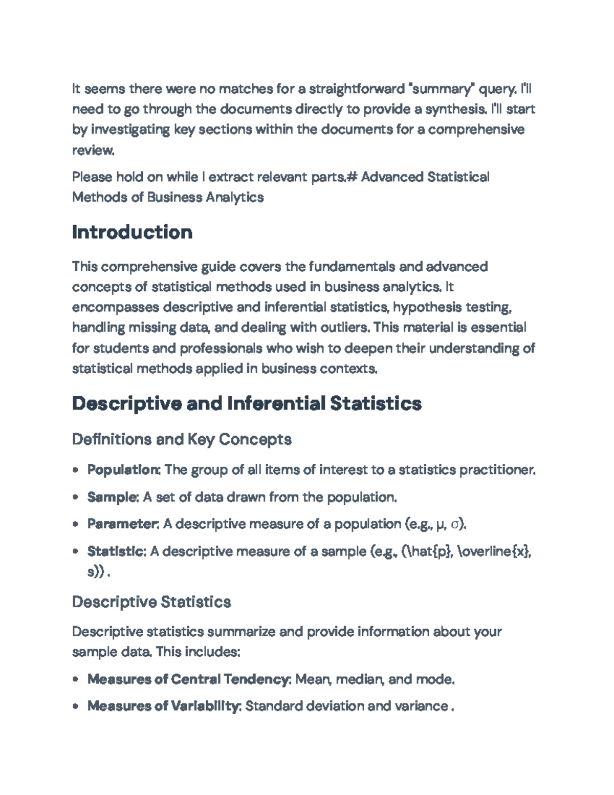 Advanced Statistical Methods in Business Analytics: A Comprehensive ...