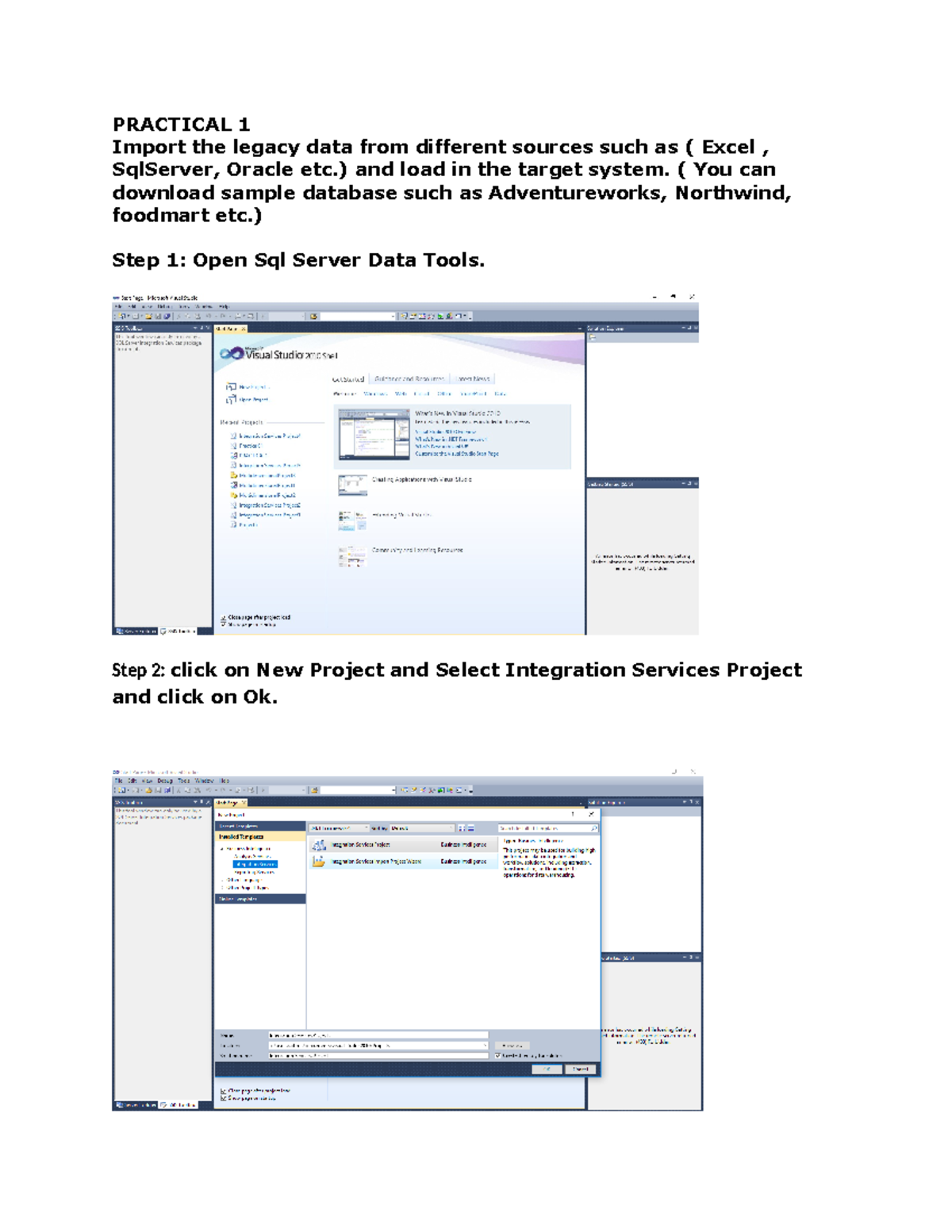 Practical 1: Data Import & Integration with SQL Server Tools - Studocu