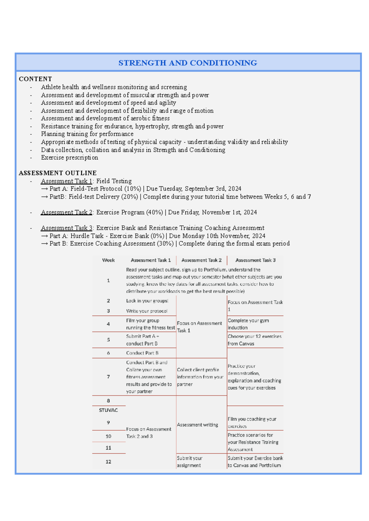 Strength and Conditioning Lecture Notes (Course Code: SC101) - Studocu