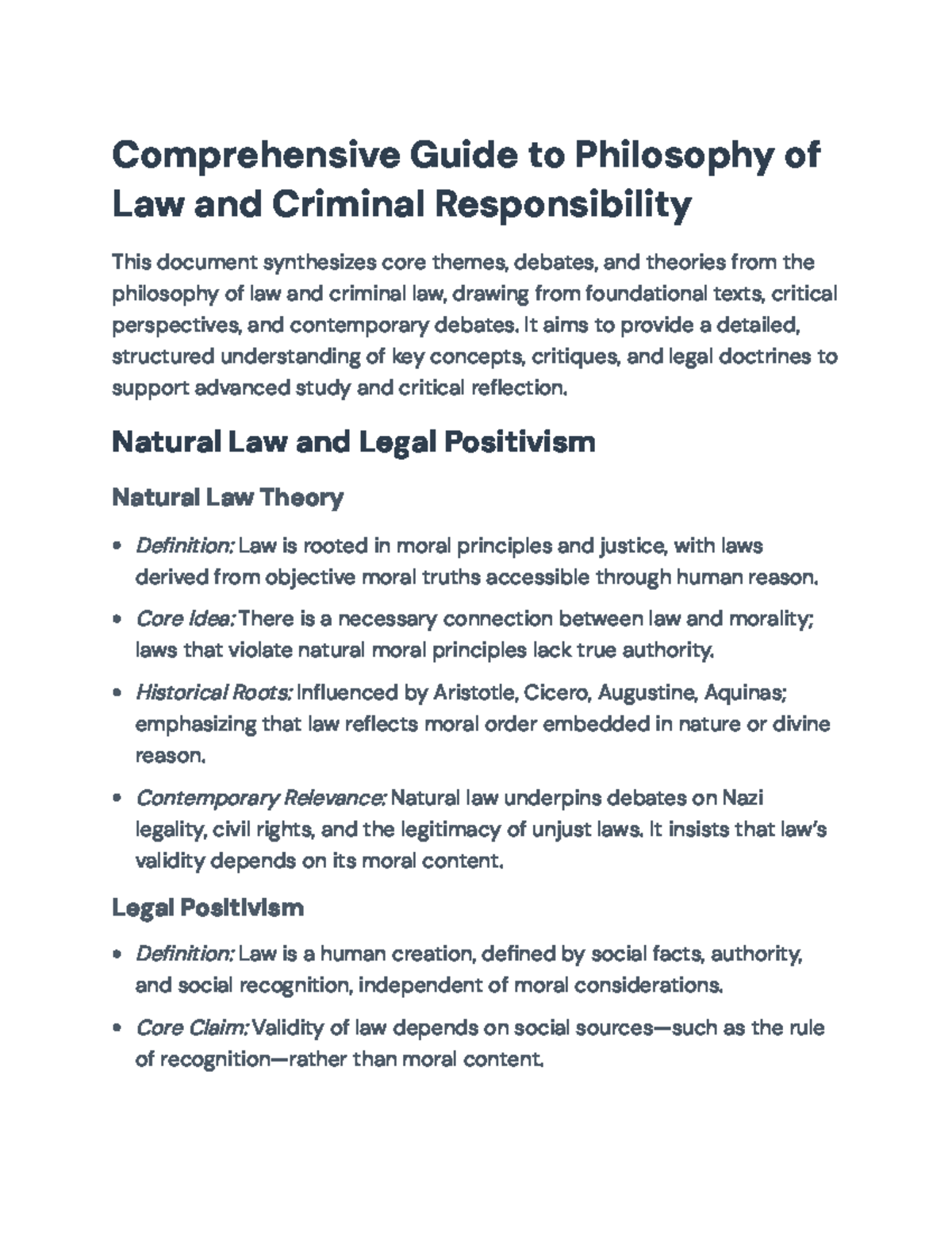 Philosophy of Law & Criminal Responsibility: A Comprehensive Study ...