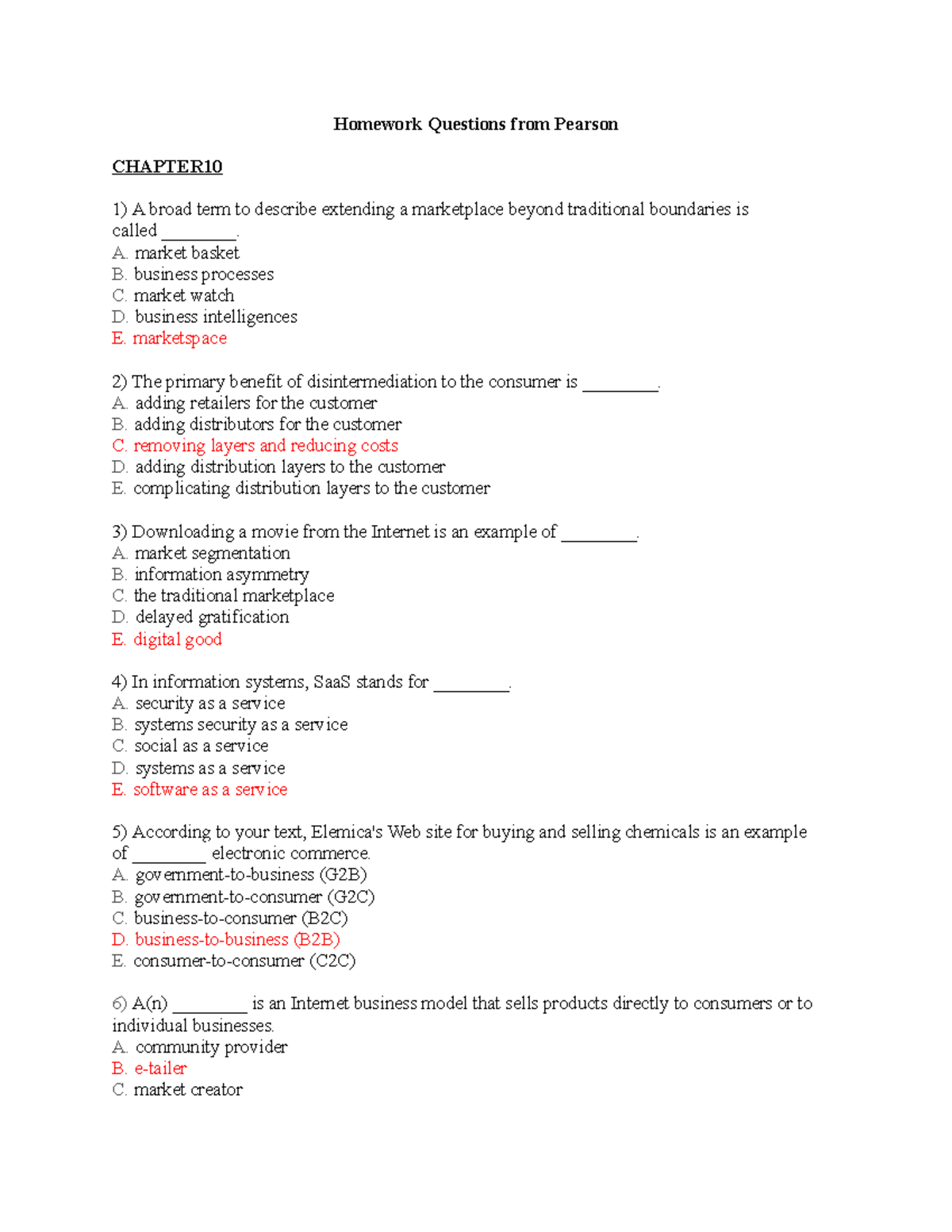 CIS Final Exam Review: Key Homework Questions from Chapters 10-14 - Studocu