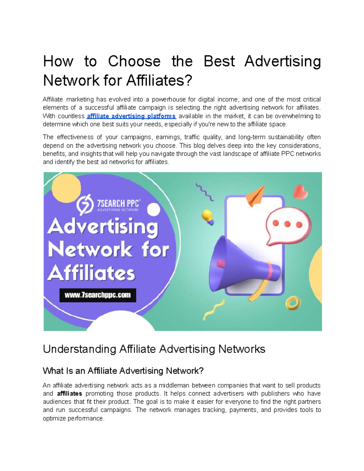 Choosing the Best Affiliate Advertising Network: A Comprehensive Guide ...