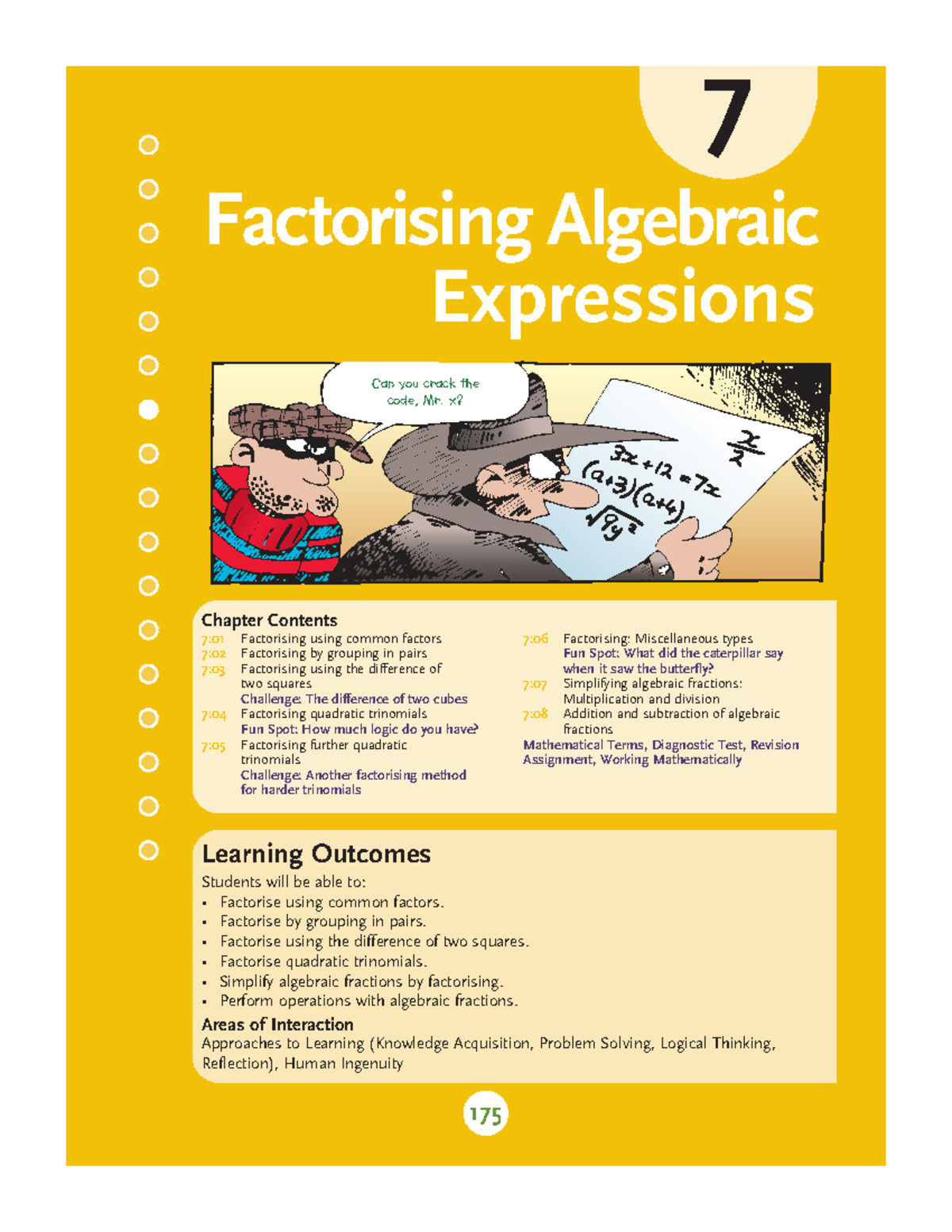 Factorising Algebraic Expressions: Chapter 7 Exercises - Studocu