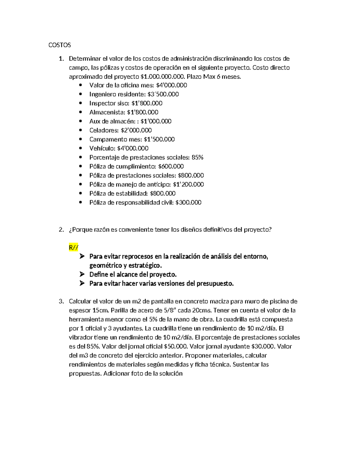 COSTOS 1: Simulacro de Parcial sobre Presupuestos y Análisis de Costos ...