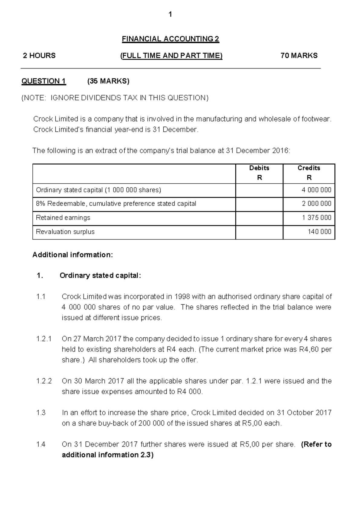 FAC260S Financial Accounting Lecture Example 1 - 28 April 2026 - Studocu