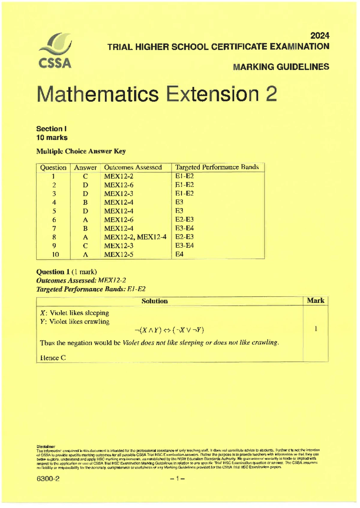 2022 CSSA Trial HSC Mathematics Extension 2 Exam + Solutions - Studocu