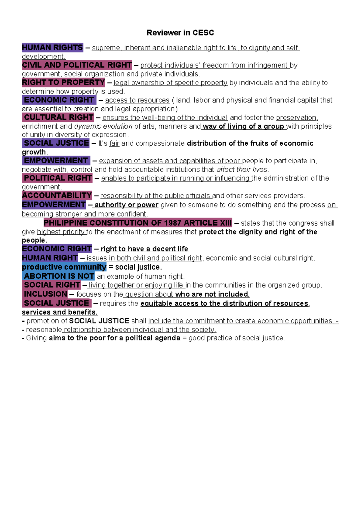 Notes on Community Engagement, Solidarity, and Citizenship - 2NDQ - Studocu - City Harmony Through Community Engagement