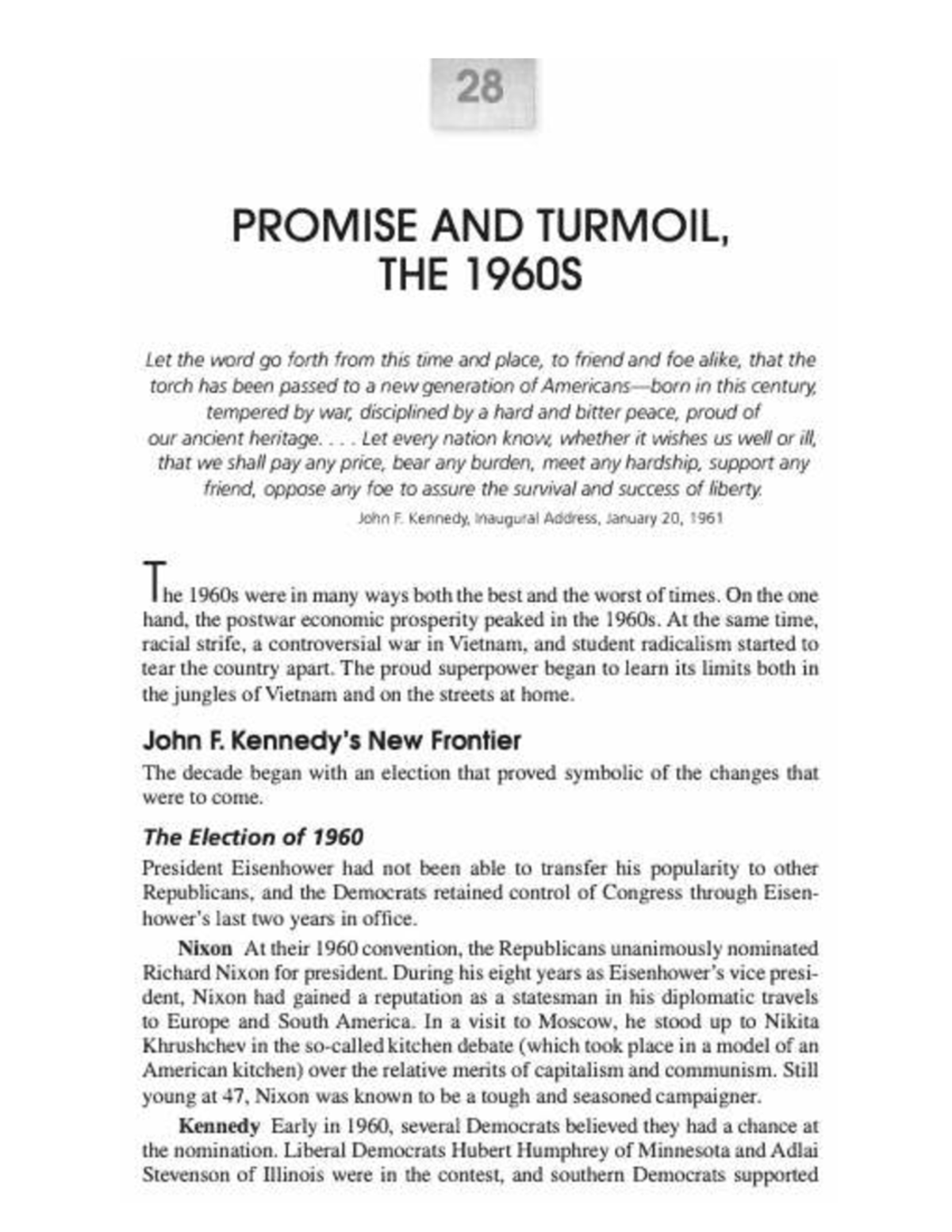 Kami Export - Chapter 28a: The 1960s and JFK's New Frontier - Studocu