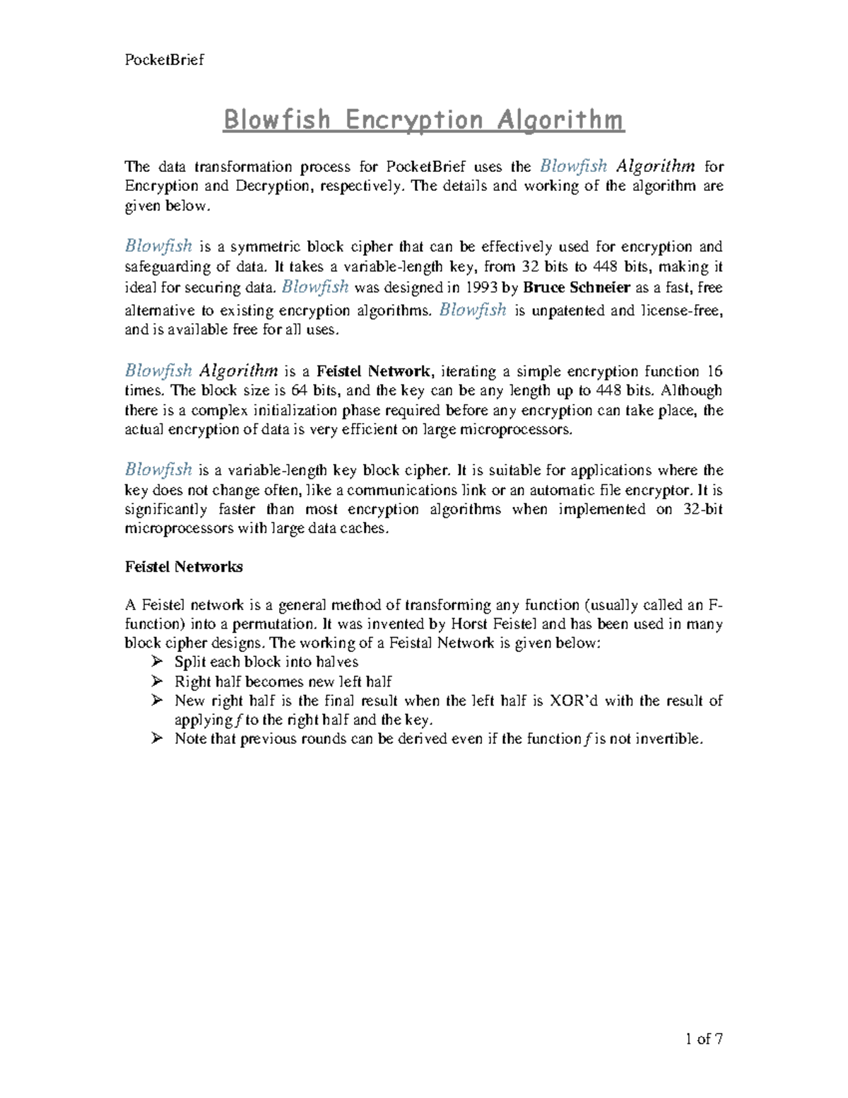 Blowfish Encryption - secure communication - The data transformation ...