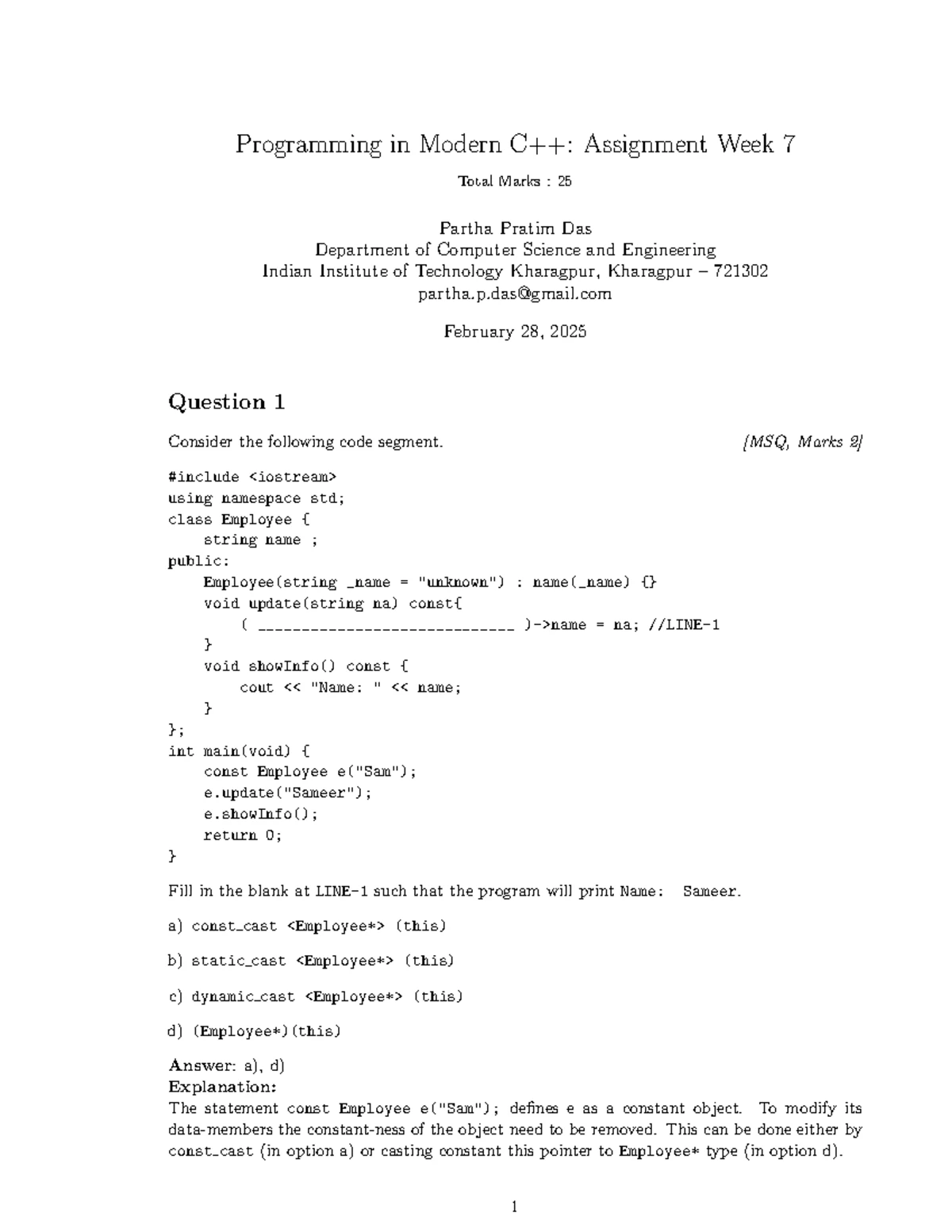 CSE 101: C++ Assignment 6 - Code Segments and Output Analysis - Studocu