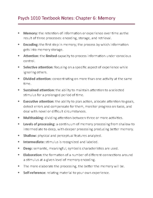 Psych 1010 Notes Chapter 9 Motivation and Emotion - Psych 1010 Notes ...