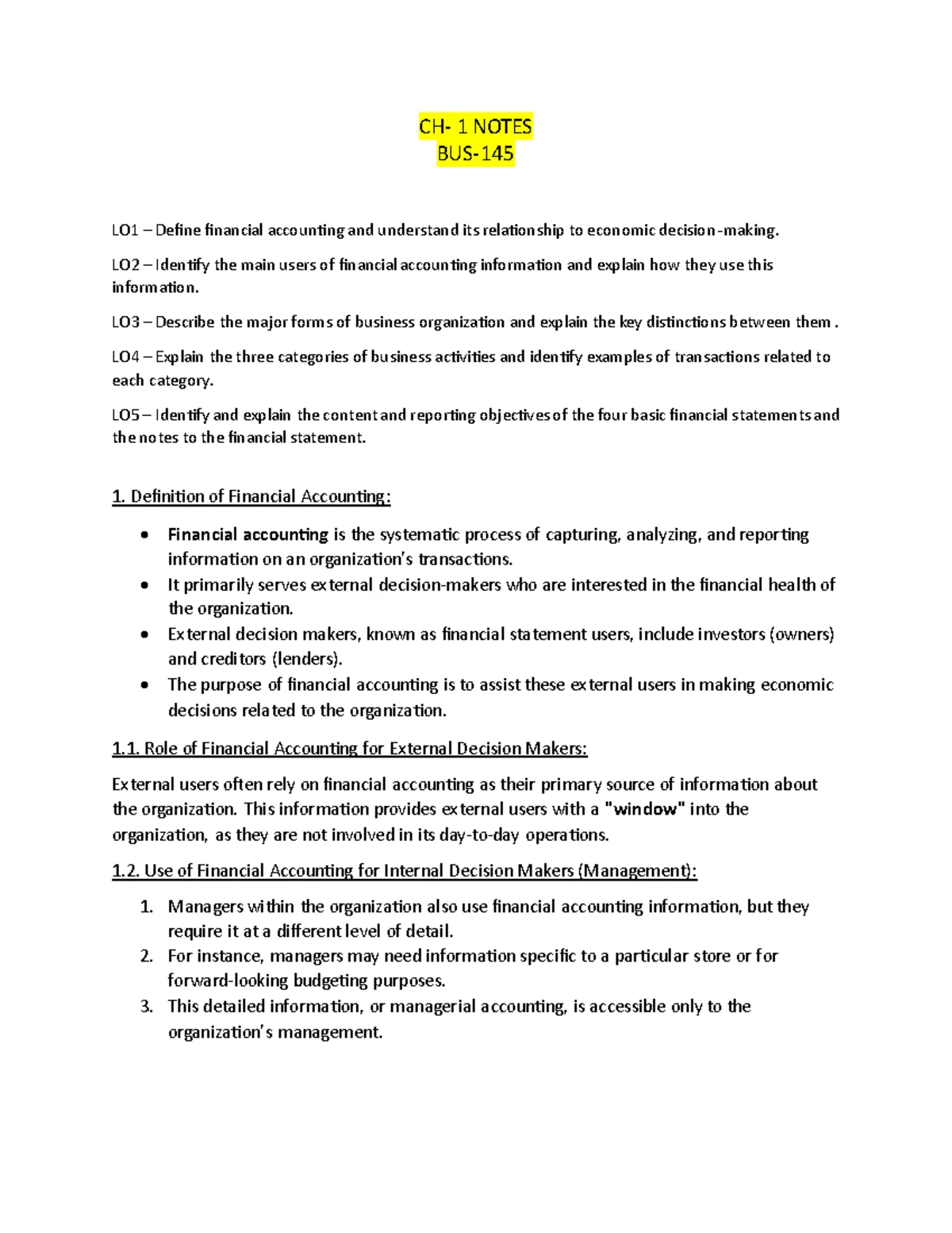 Ch 1 pdf - ch 1 notes - NEL CHAPTER 1 CHAPTER LEARning OuTCOmEs This ...