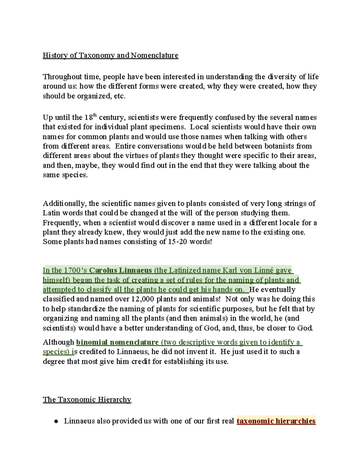 BIO 114 Week 6 Notes: Taxonomy, Nomenclature, and Speciation Concepts ...