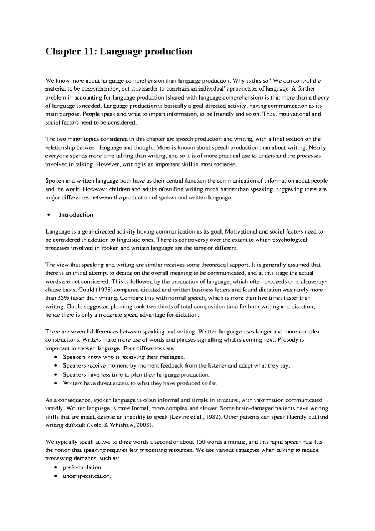 Chapter 11 summary - Topic lecture notes Topic lecture notes Topic ...
