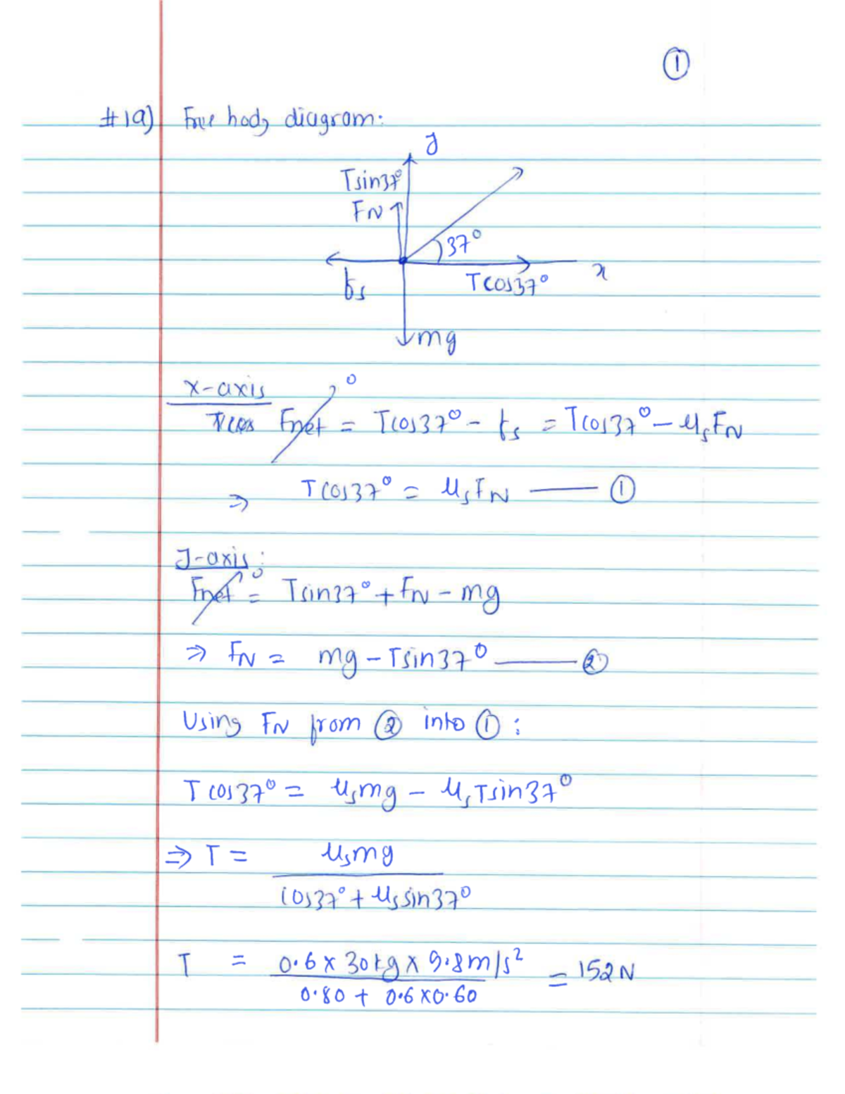 Exam 2 2024 Solutions: Physics Problem Breakdown and Diagrams - Studocu