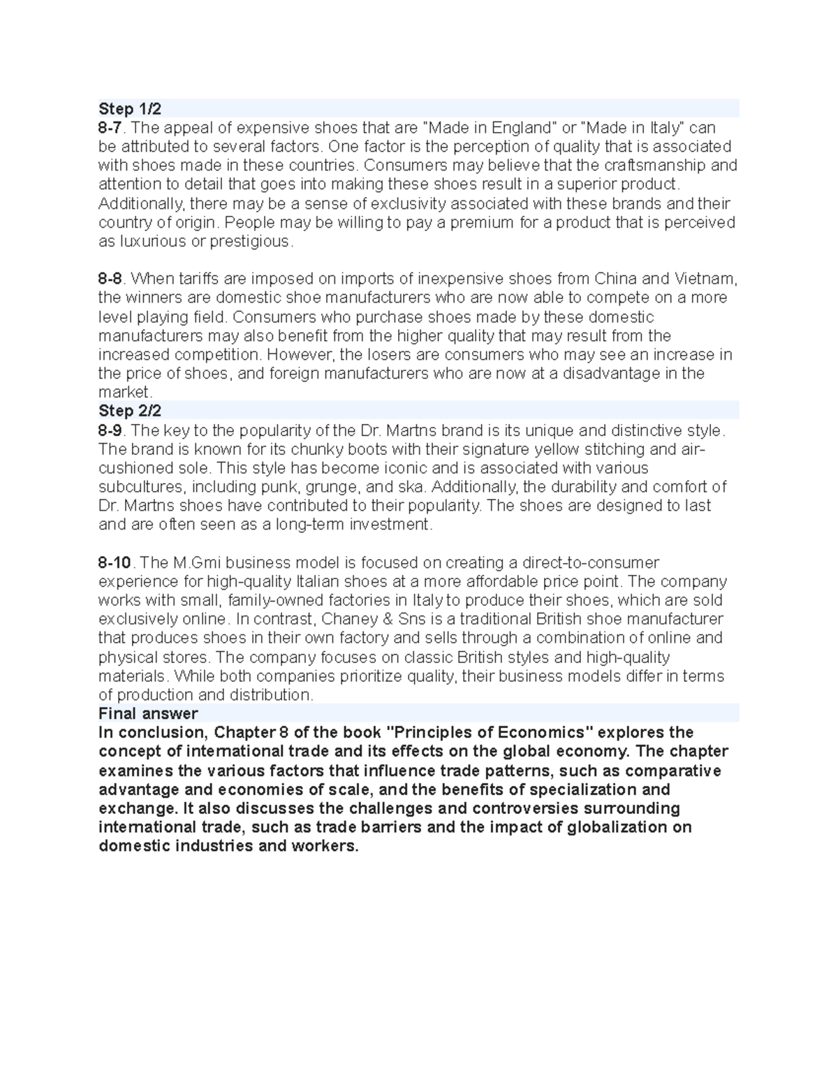 ECO101 - Chapter 8: International Trade & Its Economic Impacts - Studocu