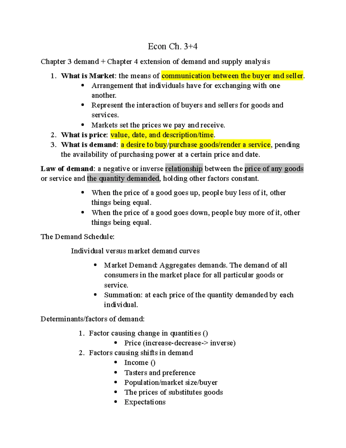 Ch 4 Worksheet: Consumer & Producer Surplus Analysis - Studocu