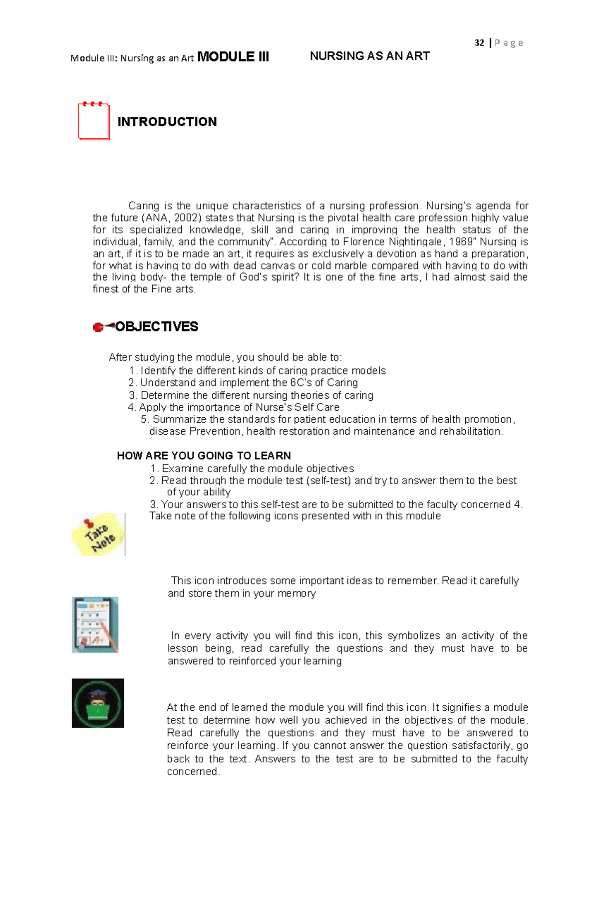 NUPC 104: Lesson 1 - Understanding Caring and Practice Models - Studocu