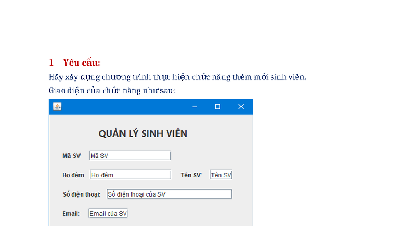 Chương Trình Thêm Mới Sinh Viên - QLSV 1.0 - Studocu