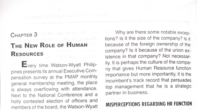 HRM-CHAP-3: The Evolving Role of Human Resources in Organizations - Studocu