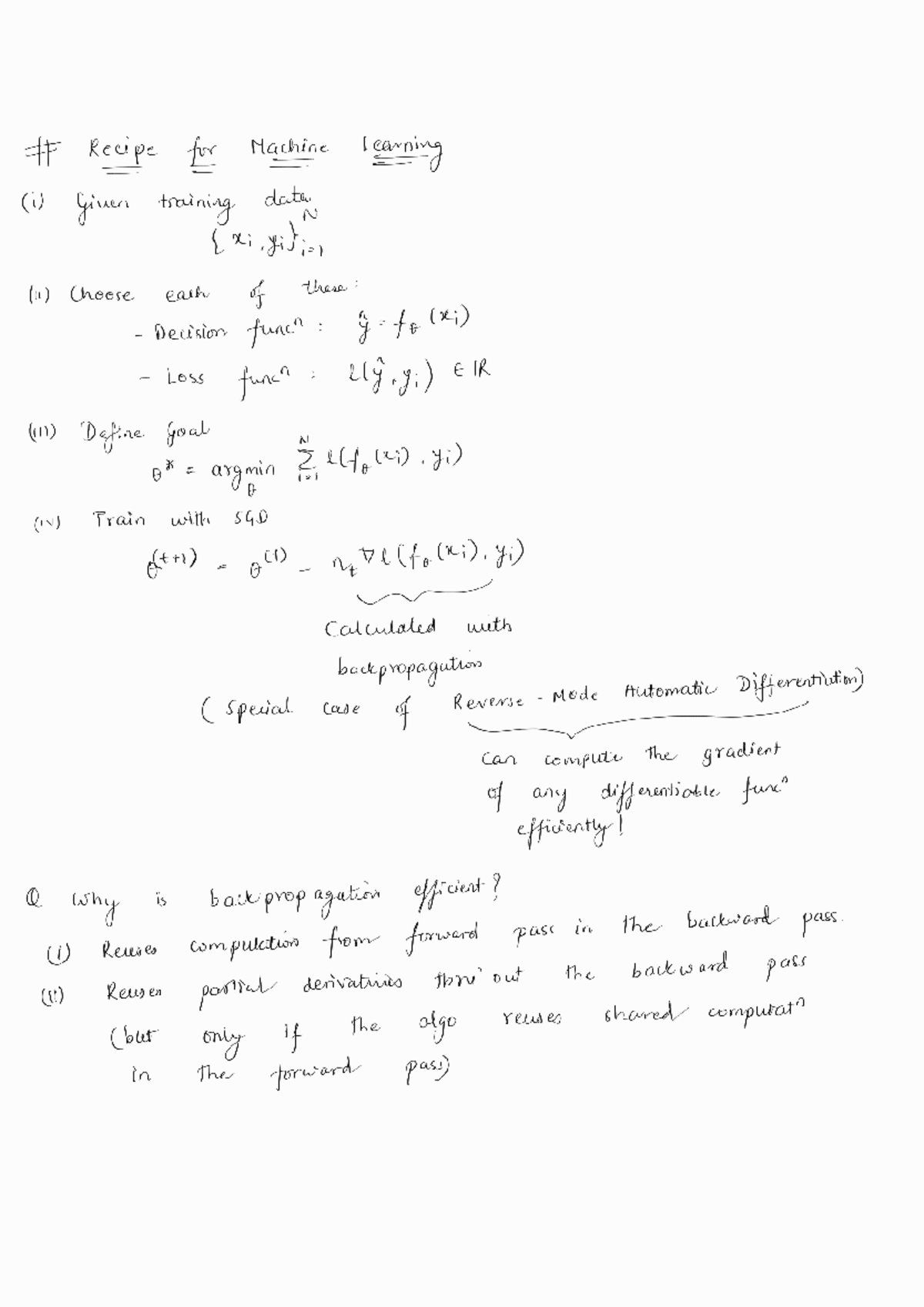 After Midterms 240215 134132 - Recipe for Machine Learning (i) given ...