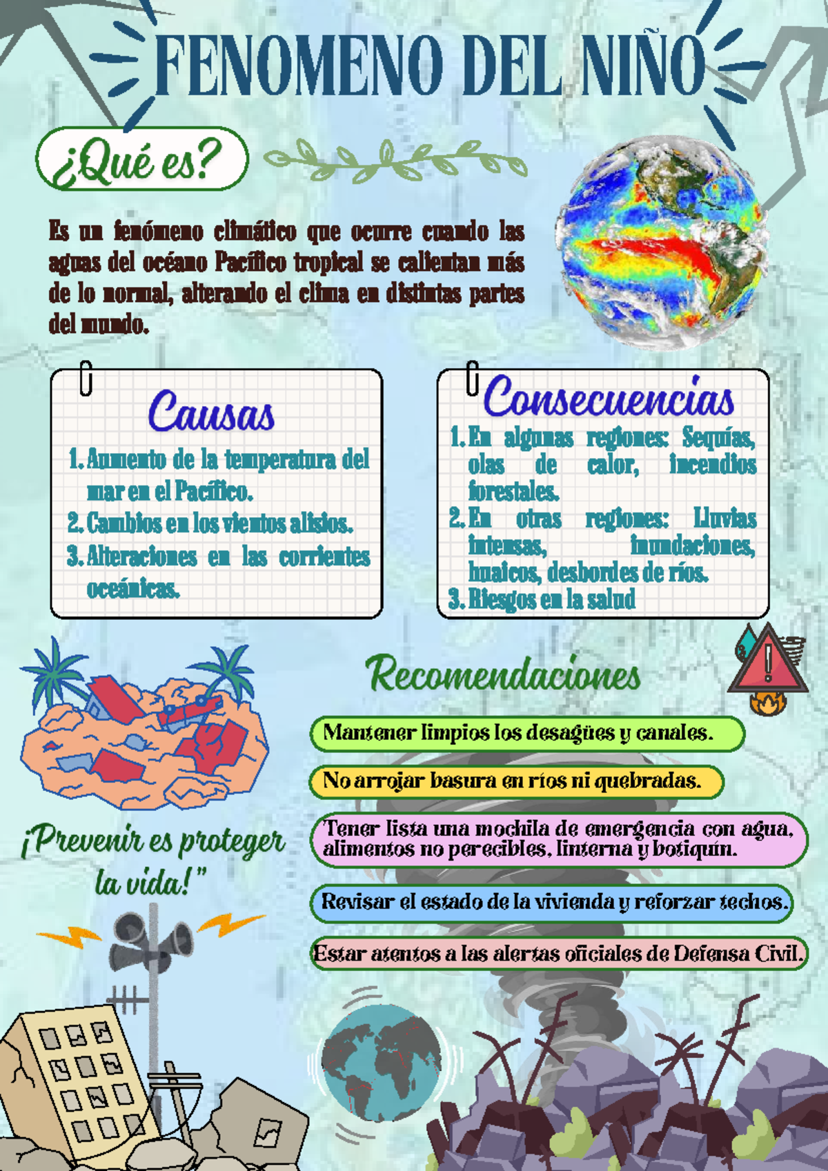 Fenómeno del Niño: Impactos Climáticos y Medidas de Prevención - Studocu
