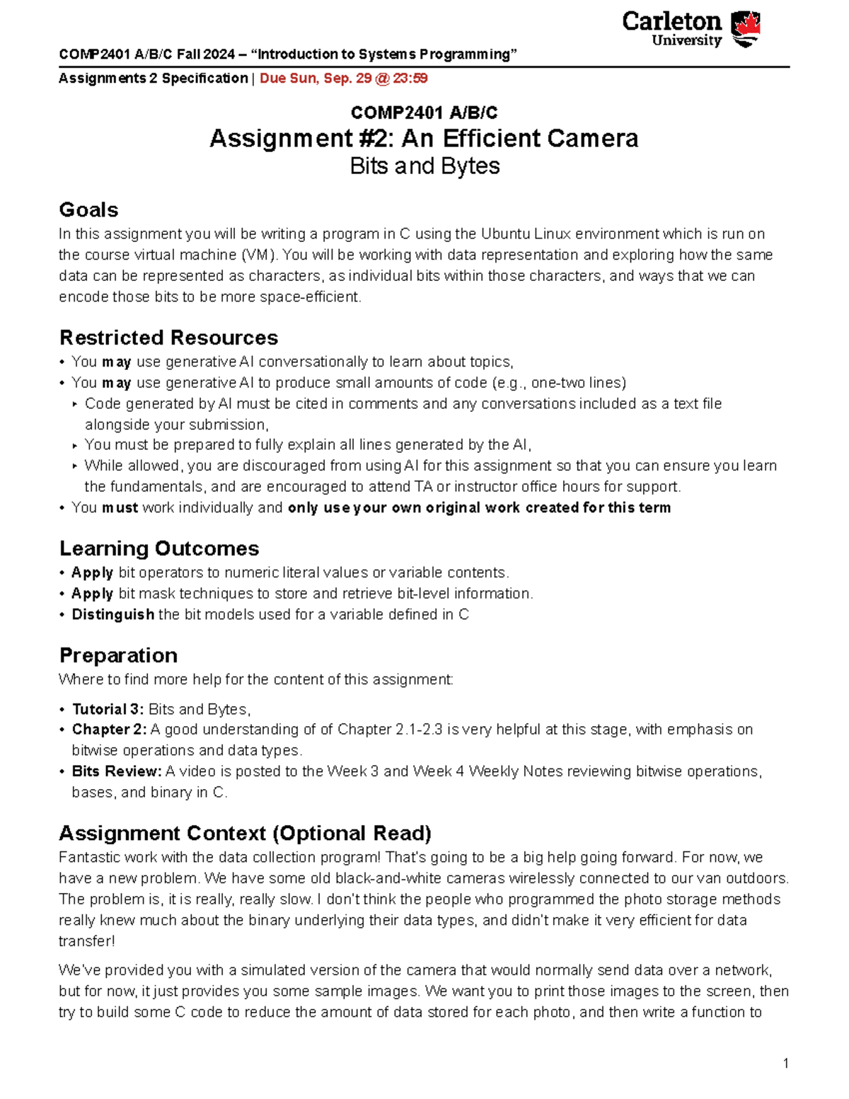 Assignment 2 Specification - Assignments 2 Specification | Due Sun, Sep ...