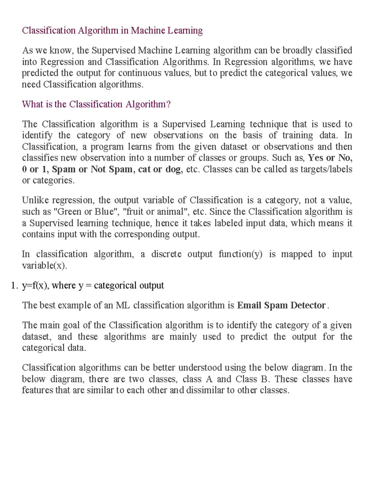 Classification Algorithms in Supervised Machine Learning: A ...