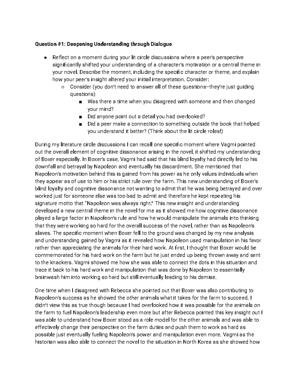 Copy of Spring 2025 Lit Circle Reflection MLA Template - Question #1 ...