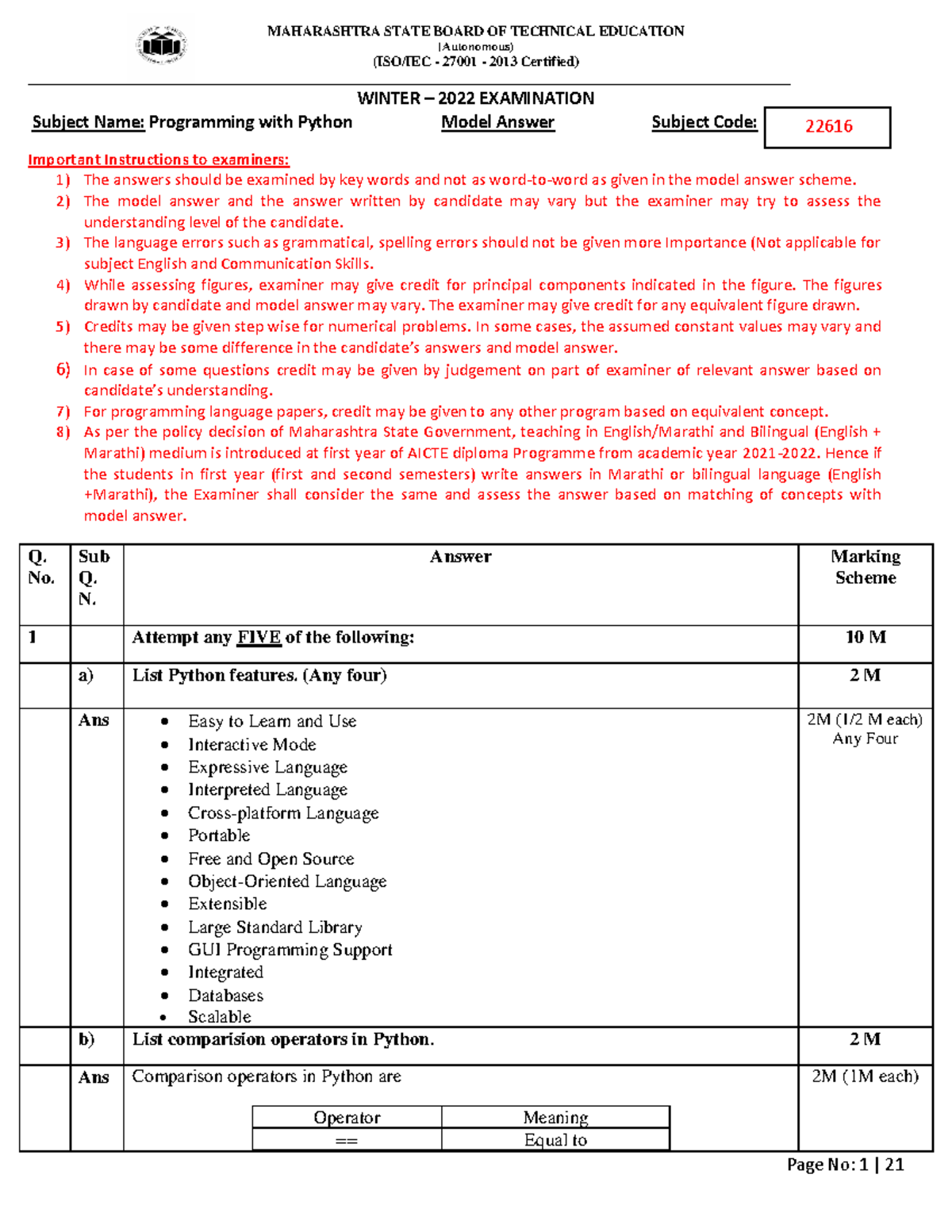 22616 - PWP - study material - (Autonomous) (ISO/IEC - 27001 - 2013 ...