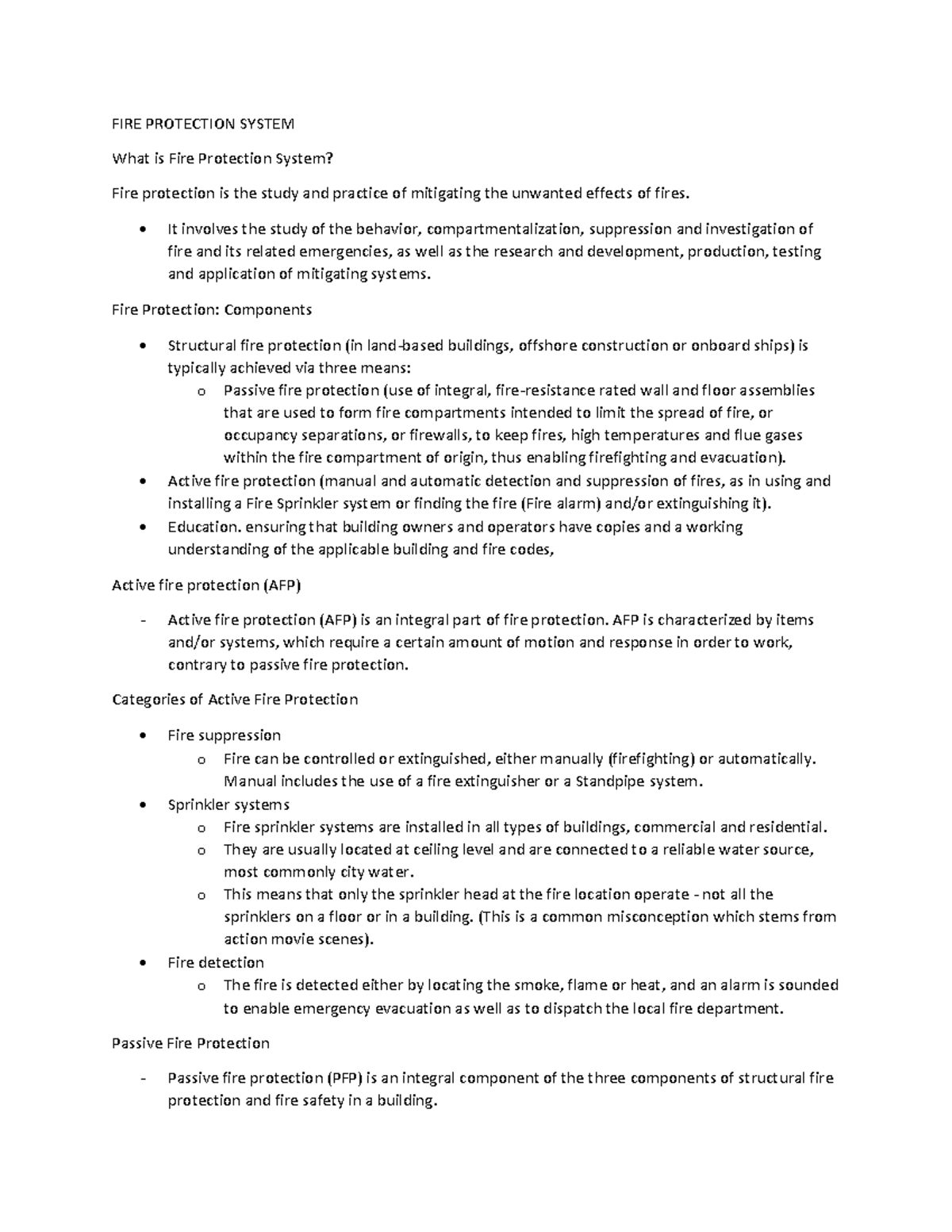 10. FIRE Protection System - FIRE PROTECTION SYSTEM What is Fire ...