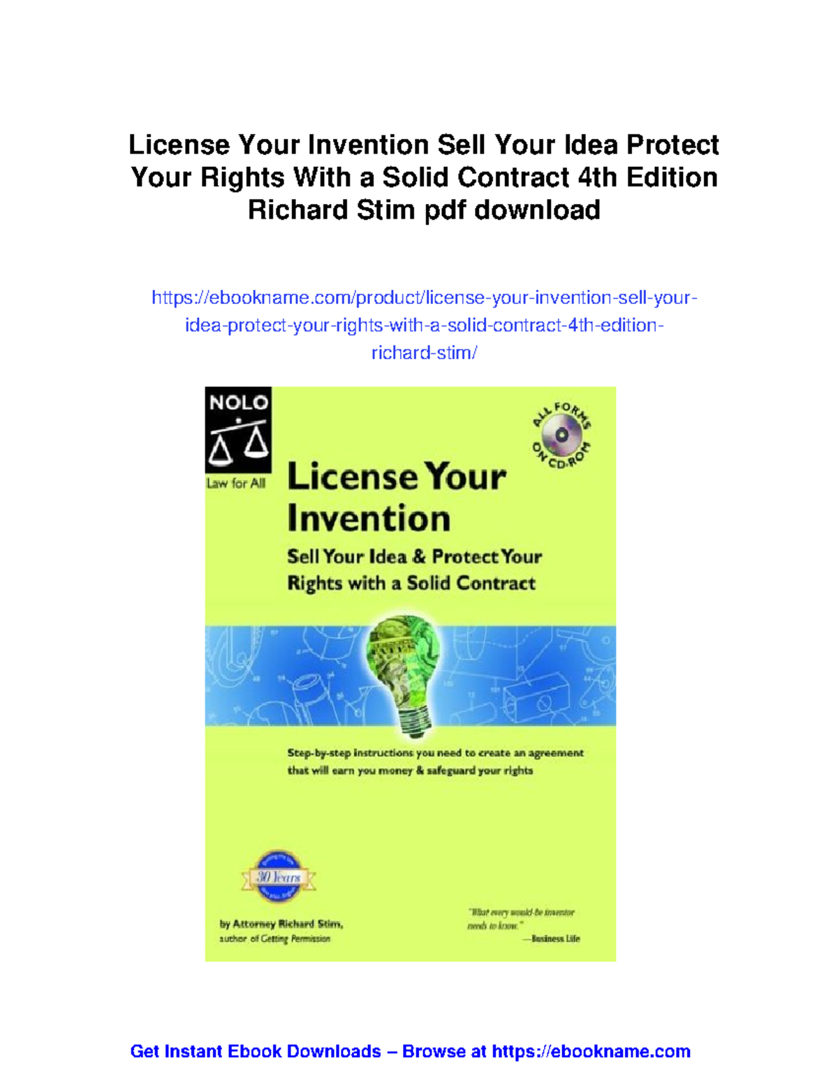 License Your Invention: Protect Your Rights with a Solid Contract (4th ...